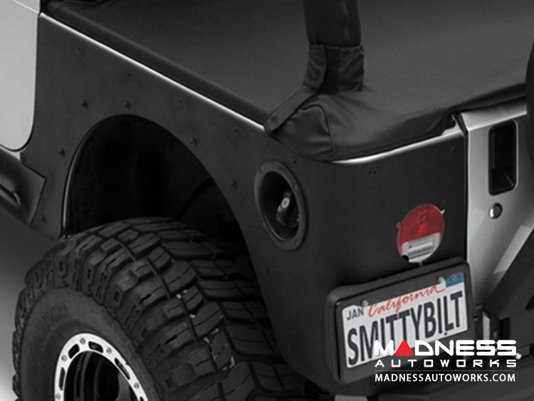 Jeep Wrangler JK XRC Rear Corner Guards by Smittybilt - Black Textured
